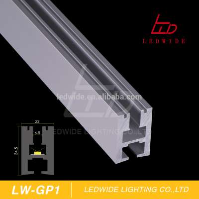 strong and hard aluminum profiles for glass LED lighting